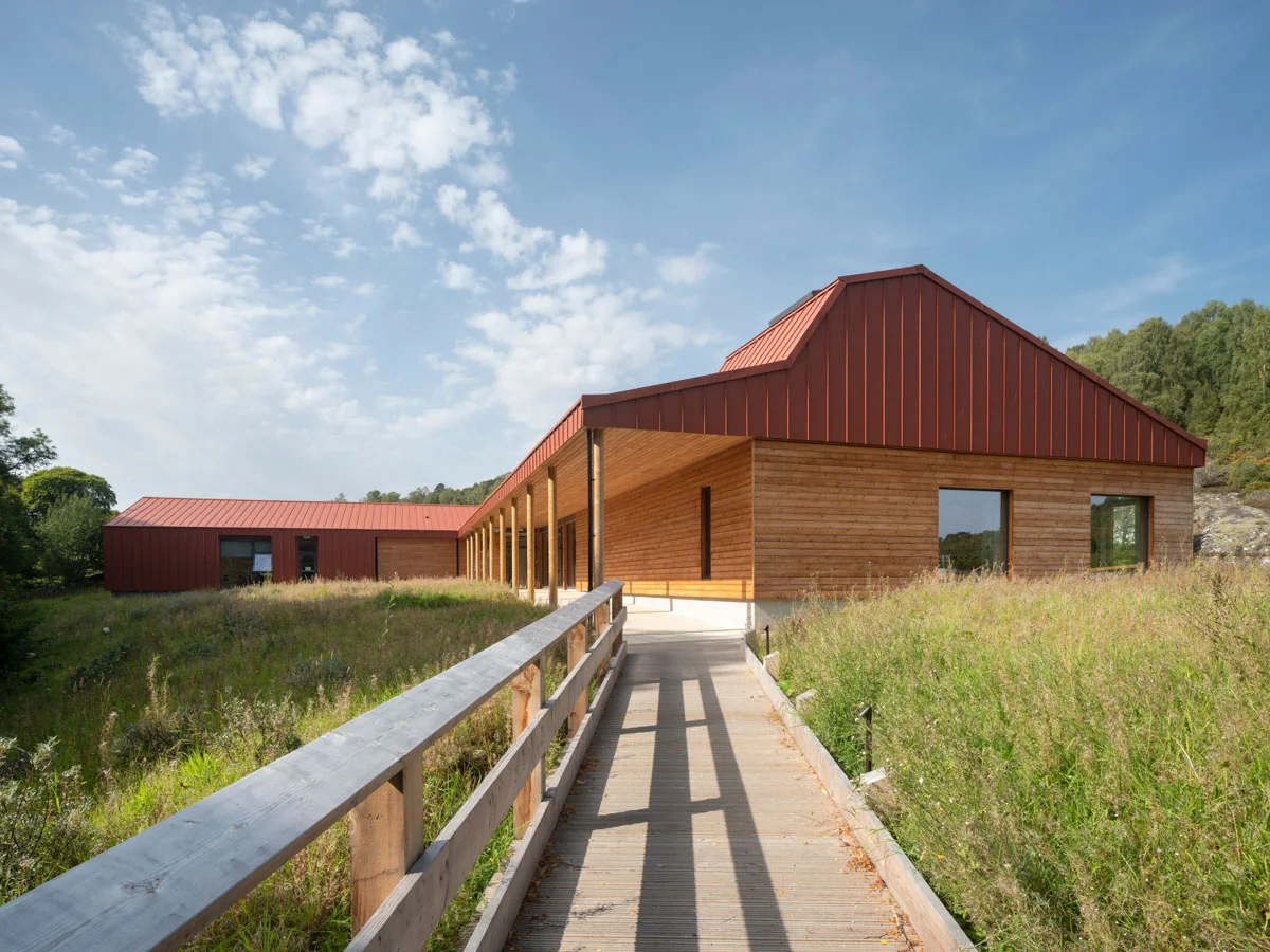 Scotlarch® Cladding on the Dundreggan Rewilding Centre by Threesixty Architecture