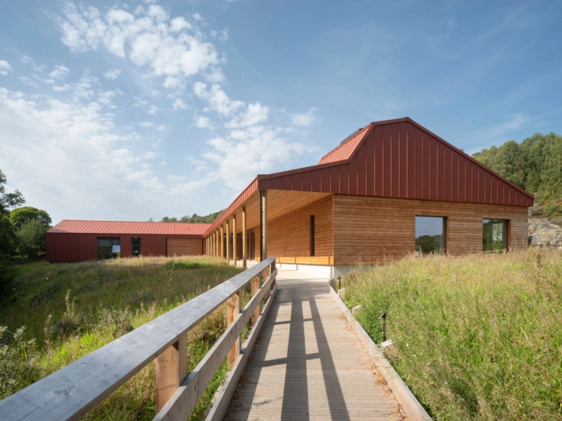 Scotlarch® Cladding on the Dundreggan Rewilding Centre by Threesixty Architecture