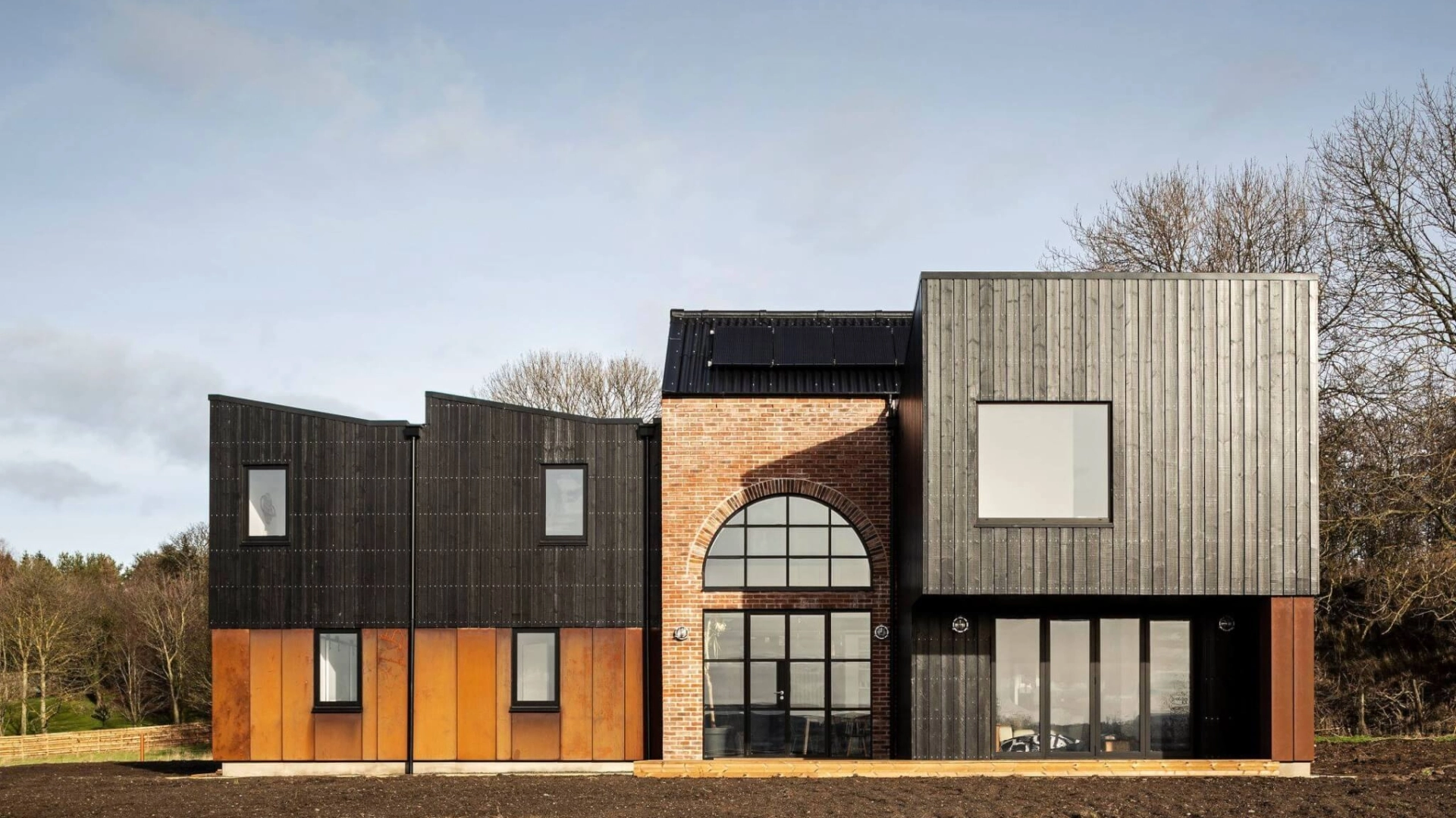 Thermopine® Cladding (150 x 25mm) boards factory coated in RAL9005 | Fife Architects | GH Cook & Son Ltd