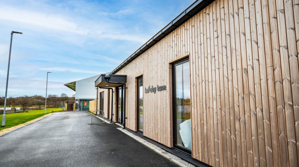 Thermopine® RW119 Cladding Fire Treated with BurnBlock® by Holmes Miller and CCG Scotland Ltd and FireWright
