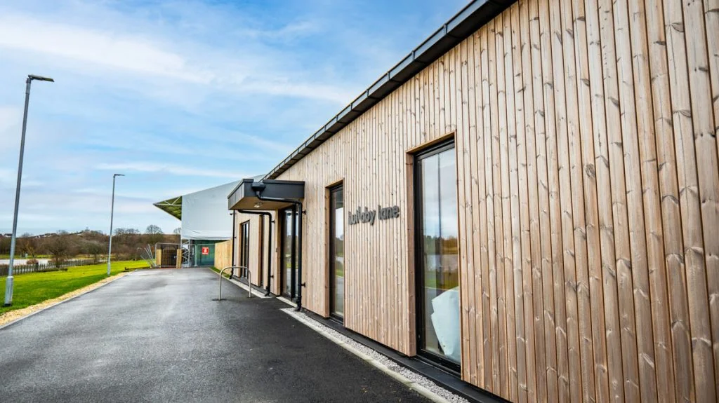Thermopine® RW119 Cladding Fire Treated with BurnBlock® by Holmes Miller and CCG Scotland Ltd and FireWright
