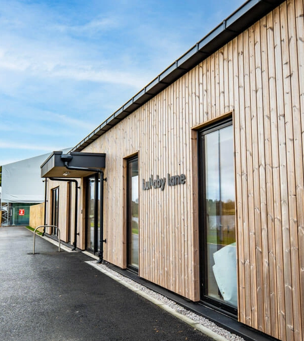 Thermopine® RW119 Cladding Fire Treated with BurnBlock® by Holmes Miller and CCG Scotland Ltd and FireWright