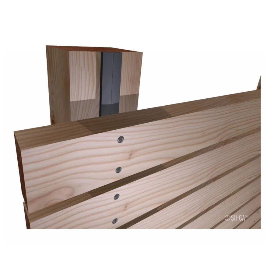 An animated image of SIHGA L-GoFix® Screws and KompeFix® ventilation strips.