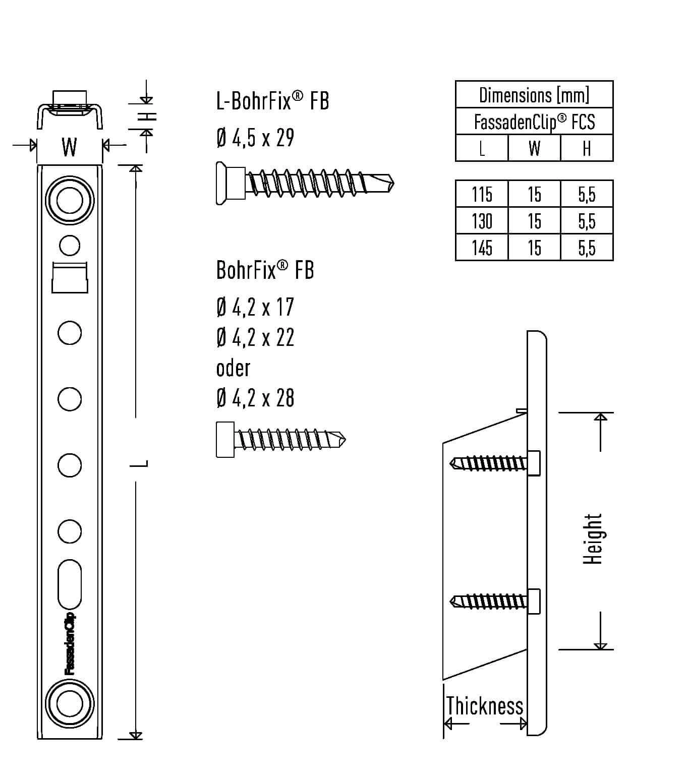 A sketch of SIHGA FassadenClip®