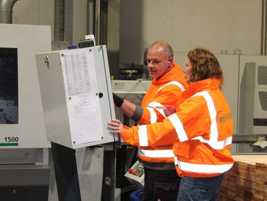 Paul and Jenny in the planing mill