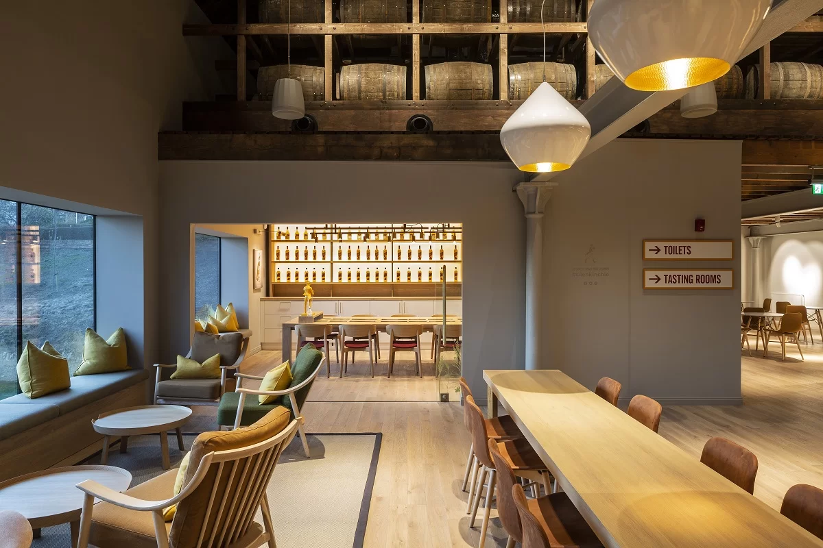 Russwood European Oak Flooring in Silk in the Glenkinchie Distillery project designed by Michael Laird Architects.