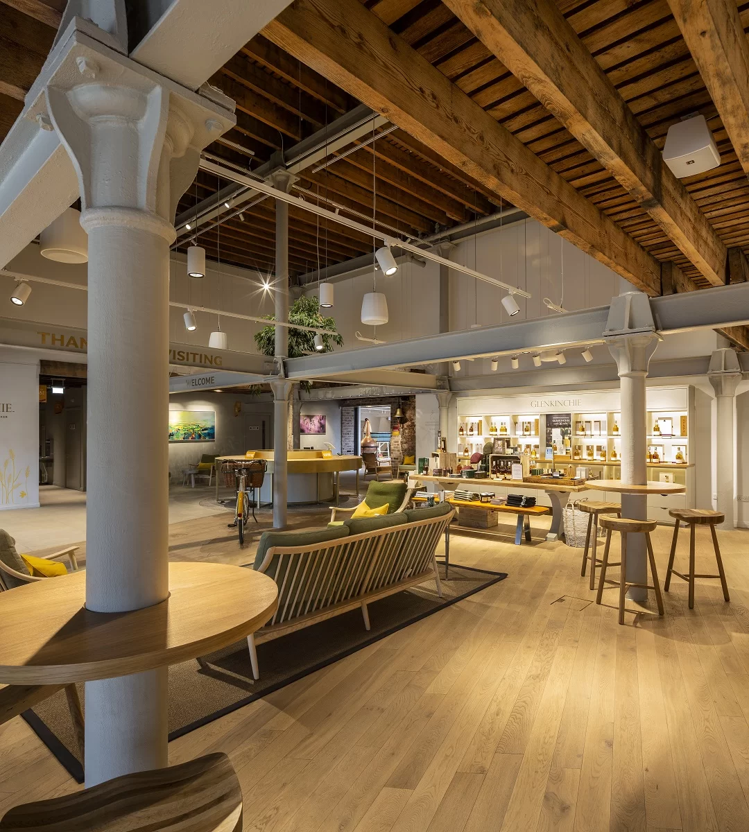 Russwood European Oak Flooring in Silk in the Glenkinchie Distillery project designed by Michael Laird Architects.