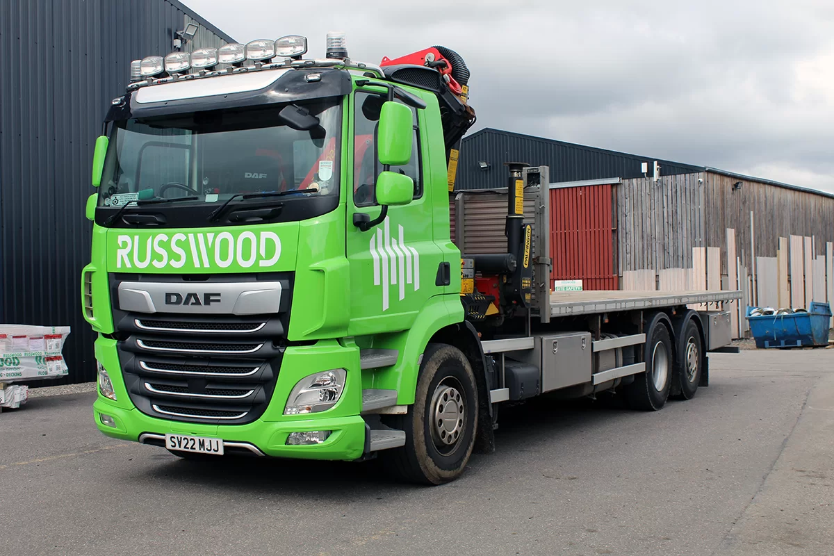 Our Russwood delivery lorry
