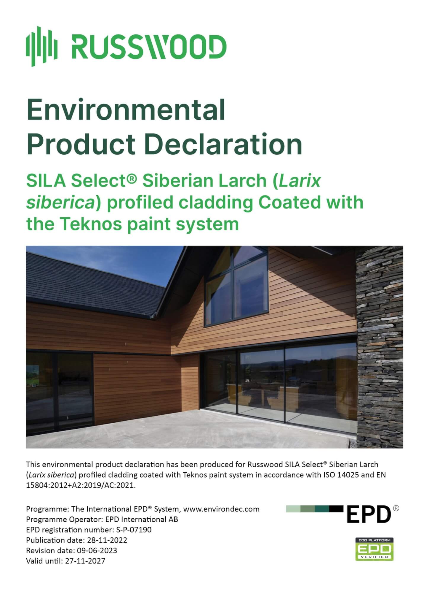 SILA Select&reg; cladding coated with Teknos