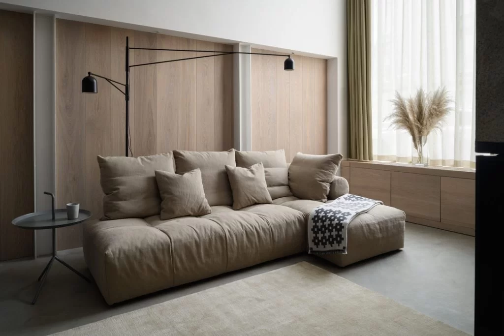European Oak | Chalk | flooring used as wall cladding | Cabins in the City