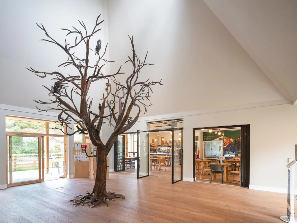 Russwood European Oak Flooring in Antique in the Dundreggan Rewilding Centre in Inverness.