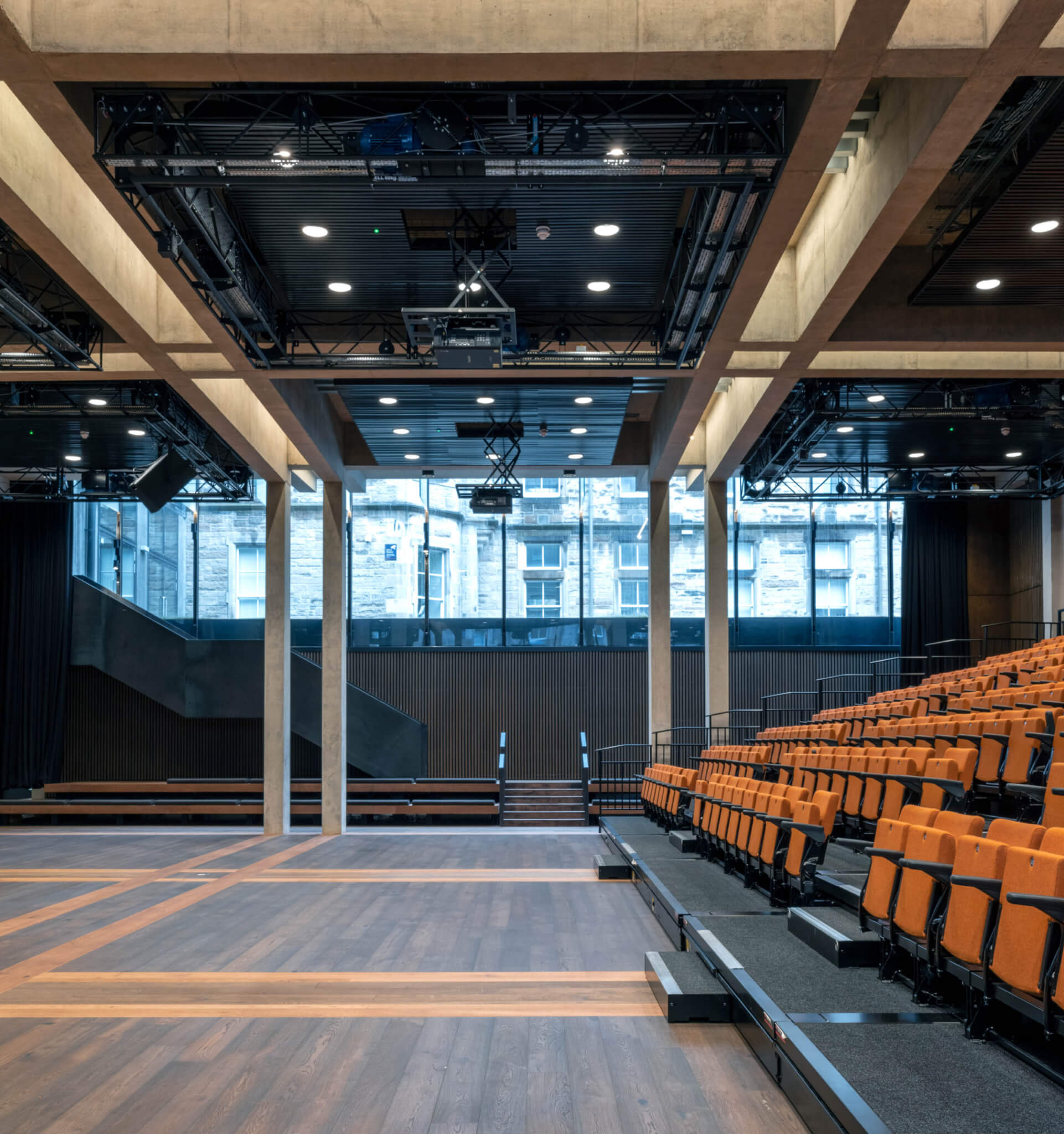 The University of Edinburgh's Edinburgh Futures Institute building with Russwood European Oak Flooring in Cinder and Antique.
