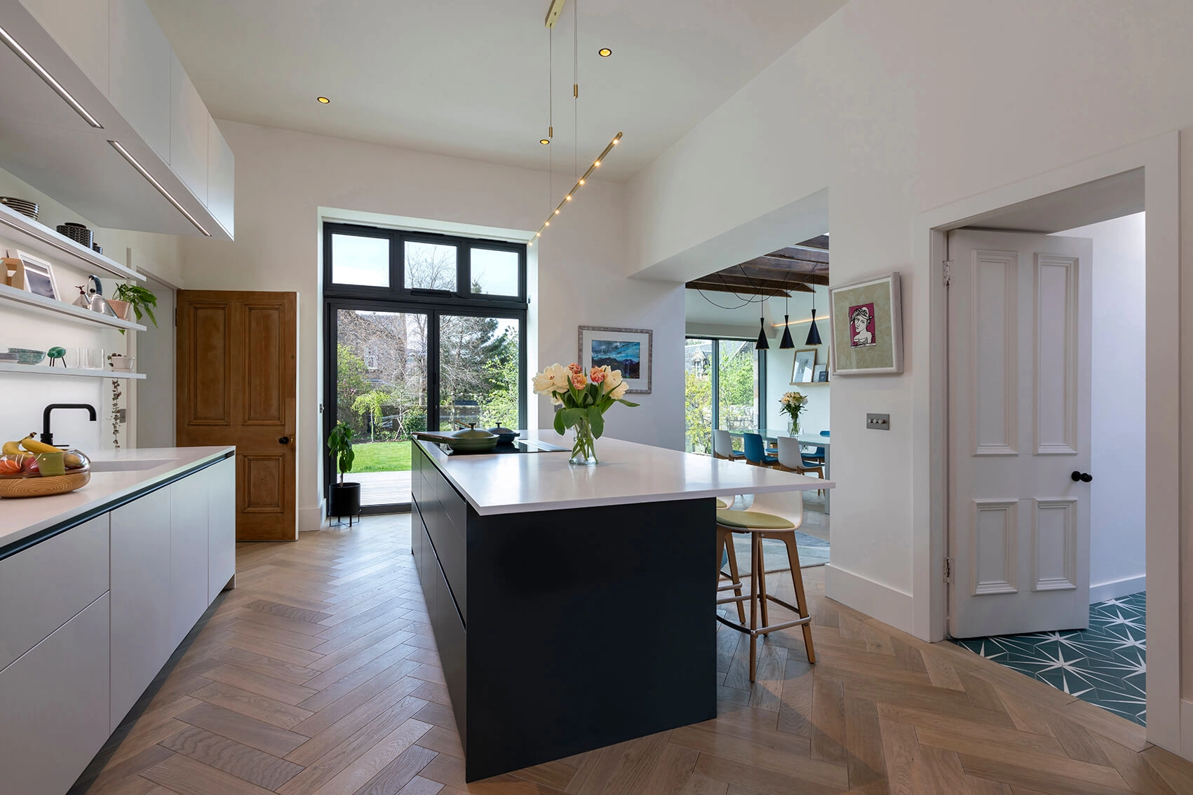 Russwood European Oak Flooring in Linen in a private home in Edinburgh.