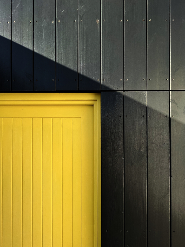 Black and yellow door detailing