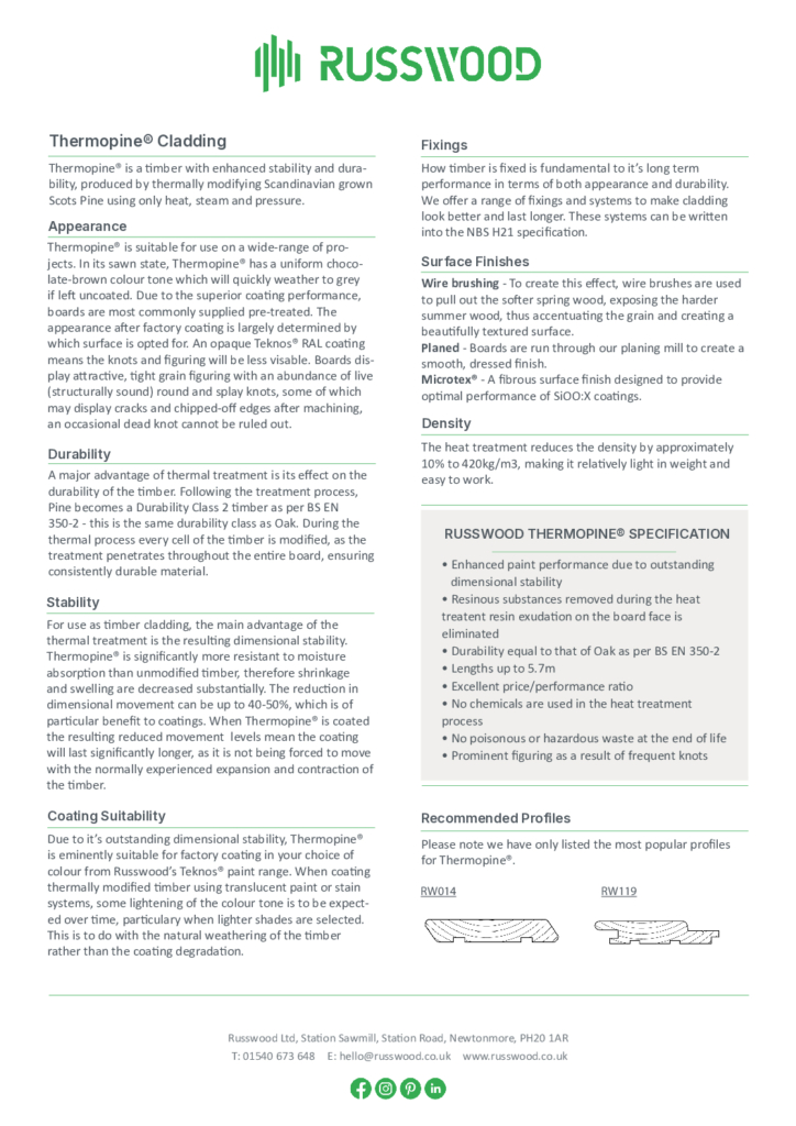 Thermopine® Factsheet