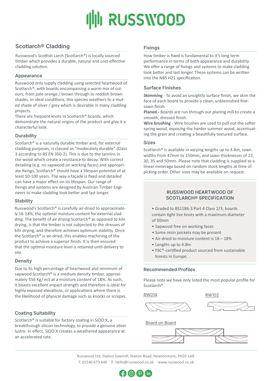 Scotlarch&reg; Factsheet